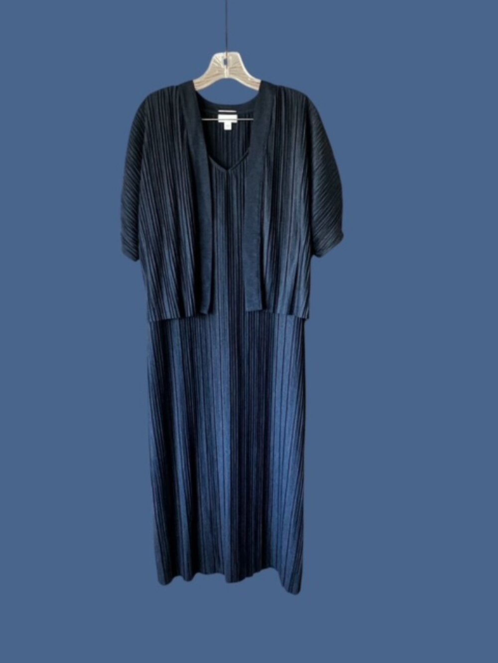 NWT PURE JILL Pleated Maxi Dress & Cardigan Set